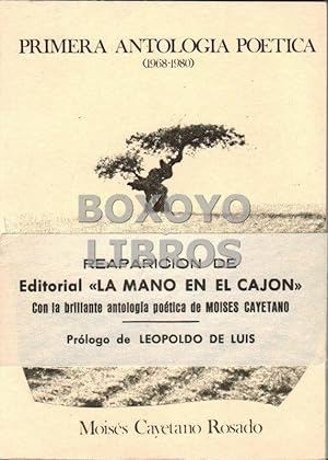 Image du vendeur pour Primera antologa potica (1968-1980) mis en vente par Boxoyo Libros S.L.