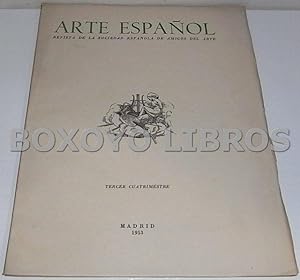 Arte Español. Revista de la Sociedad española de amigos del Arte. 1953 (Tercer cuatrimestre)