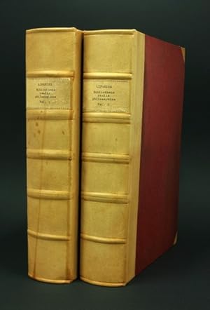 Bild des Verkufers fr Bibliotheca Realis Philosophica. Zwei Bnde (komplett). zum Verkauf von Antiquariat Dr. Wolfgang Wanzke