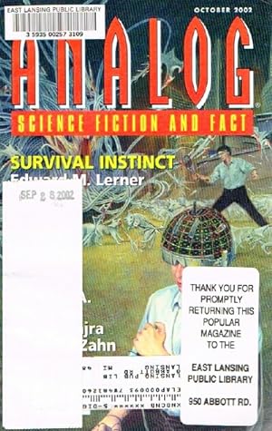 Bild des Verkufers fr Analog: Science Fiction/Science Fact (Vol. CXXII, No. 10, October 2002) zum Verkauf von Round Table Books, LLC