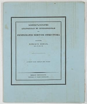 Seller image for Observationes anatomicae et microscopicae de systematis nervosi structura. for sale by Antiq. F.-D. Shn - Medicusbooks.Com
