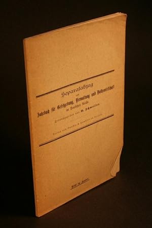 Seller image for Ich und Welt in der Geschichte," Separatabzug aus Schmollers Jahrbuch XXVI, 4. for sale by Steven Wolfe Books