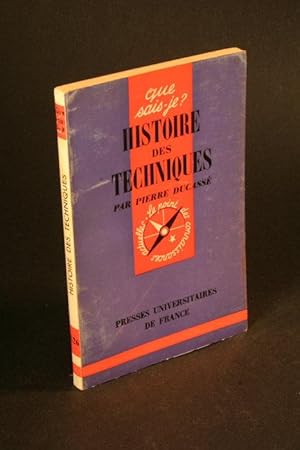 Seller image for Histoire des techniques. for sale by Steven Wolfe Books