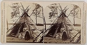 "#802 Ojibeway Tepee - Lake of the Woods." Photographer: [F. Jay] Haynes, Official Photographer N...