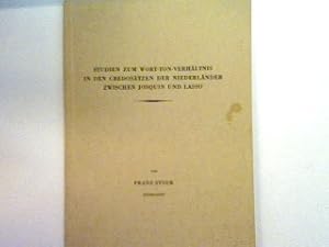 Bild des Verkufers fr Studien zum Wort-Ton-Verhltnis in den Credostzen der Niederlnder zwischen Josquin und Lasso zum Verkauf von books4less (Versandantiquariat Petra Gros GmbH & Co. KG)