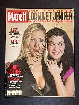 PARIS MATCH-N°2749-31 JANVIER 2002-JENIFER BARTOLI/LOANA PETRUCCIANI