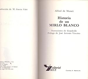 Bild des Verkufers fr HISTORIA DE UN MIRLO BLANCO zum Verkauf von Libreria 7 Soles
