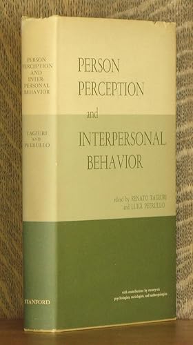 Immagine del venditore per PERSON PERCEPTION AND INTERPERSONAL BEHAVIOR venduto da Andre Strong Bookseller