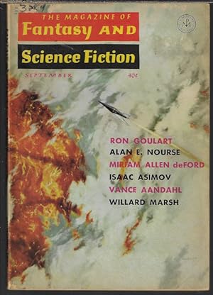 Image du vendeur pour The Magazine of FANTASY AND SCIENCE FICTION (F&SF): September, Sept. 1964 mis en vente par Books from the Crypt