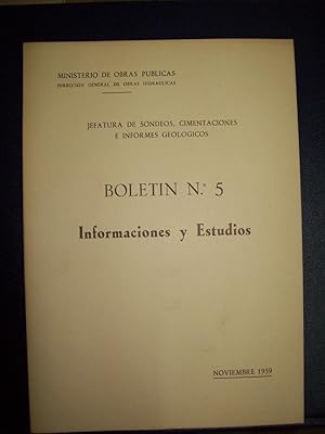 INFORMACIONES Y ESTUDIOS. BOLETÍN Nº 5