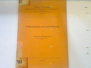 Seller image for Vollbeschftigung und stabile Whrung for sale by books4less (Versandantiquariat Petra Gros GmbH & Co. KG)