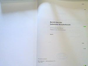 Bild des Verkufers fr Bericht ber das italienische Wirtschaftsrecht - Band 3 - Kollektion Studien - Reihe Wettbewerb - Rechtsangleichung Nr. 20 zum Verkauf von books4less (Versandantiquariat Petra Gros GmbH & Co. KG)