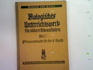 Bild des Verkufers fr Pflanzenkunde fr die vierte Klasse zum Verkauf von books4less (Versandantiquariat Petra Gros GmbH & Co. KG)