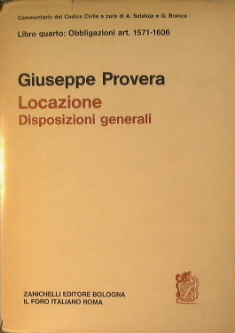 Bild des Verkufers fr Locazione. Disposizioni generali zum Verkauf von Antica Libreria Srl