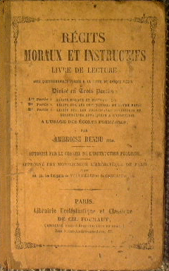 Bild des Verkufers fr Recits moraux et instructifs zum Verkauf von Antica Libreria di Bugliarello Bruno S.A.S.