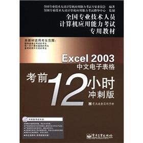 Imagen del vendedor de Professional and technical staff computer proficiency exam materials: Excel 2003 Chinese electronic form before the exam 12 hours (Sprint Edition) (CD-ROM. CD-ROM)(Chinese Edition) a la venta por liu xing