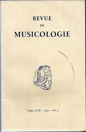 Revue de musicologie Tome LVII - 1971 - N°2. De l'emploi de l'ordinateur pour la transcription de...