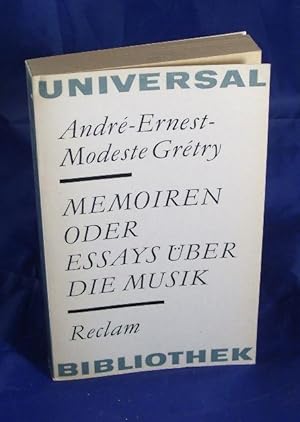 Imagen del vendedor de Memoiren oder Essays uber die Musik a la venta por Austin Sherlaw-Johnson, Secondhand Music