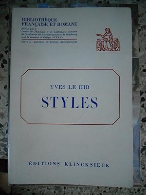 Image du vendeur pour Styles mis en vente par Frederic Delbos