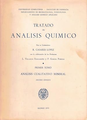 Seller image for Tratado de anlisis qumico. Primer tomo: Anlisis Cualitativo Mineral for sale by Librera Vobiscum