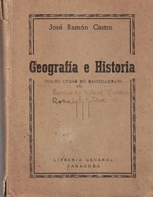 Seller image for Geografa e historia (Tercer curso de Bachillerato) for sale by Librera Vobiscum
