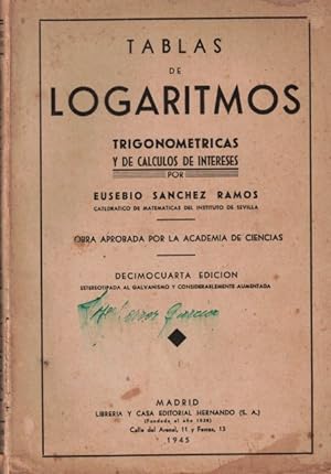 Seller image for Tablas de logaritmos for sale by Librera Vobiscum