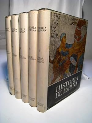 Bild des Verkufers fr HISTORIA DE ESPAA. GRAN HISTORIA DE LOS PUEBLOS HISPANOS (5 vols.) zum Verkauf von Crapze Libros