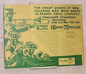 The Great Sounds of New Orleans Are Back Again in the Mardi Gras Lounge! [handbill/mailer]
