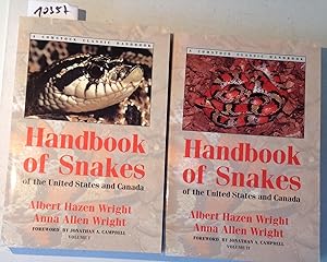 Bild des Verkufers fr Handbook of Snakes of the United States and Canada - Volume I & II zum Verkauf von Antiquariat Trger