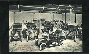 Real Photo Postcard of Lovett's Motor Garage in Ealing, London