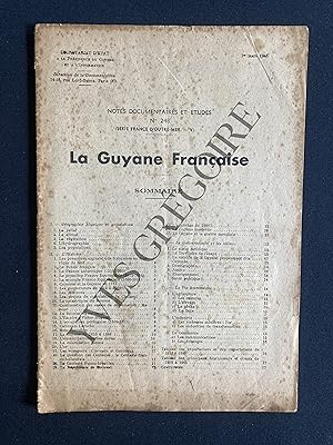 Image du vendeur pour LA GUYANE FRANCAISE-NOTES DOCUMENTAIRES ET ETUDES-N248-1 MARS 1946 mis en vente par Yves Grgoire