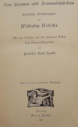 VON SONNEN UND SONNENSTAUBCHEN. KOSMISCHE WANDERUNGEN VON WILHELM