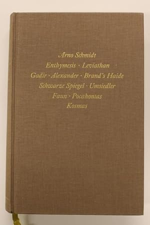 Bild des Verkufers fr Bargfelder Ausgabe. Werkgruppe I. Romane, Erzhlungen, Gedichte, Juvenilia : Band 1: Enthymesis. Leviathan. Gadir. Alexander. Brand's Haide. Schwarze Spiegel. Die Umsiedler. Aus dem Leben eines Fauns. Seelandschaft mit Pocahontas. Kosmas zum Verkauf von AHA-BUCH GmbH