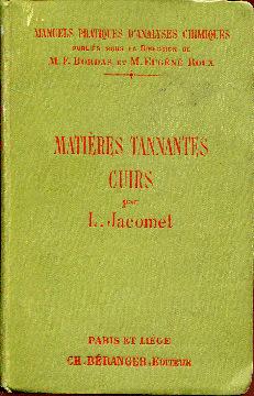 Seller image for Matires tannantes cuirs for sale by Rincn de Lectura