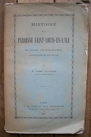 Histoire de la Paroisse de SAINT-LOUIS-en-L'ILE