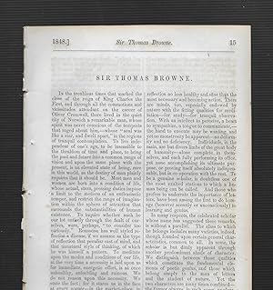 Seller image for Sir Thomas Browne for sale by Legacy Books II