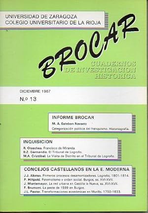 Imagen del vendedor de BROCAR. CUADERNOS DE INVESTIGACIN HISTRICA. N 13. a la venta por angeles sancha libros