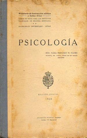 Immagine del venditore per PSICOLOGA. Bachillerato Universitario. Letras. venduto da angeles sancha libros