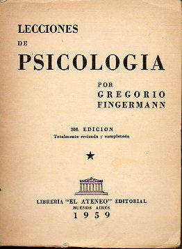 Imagen del vendedor de LECCIONES DE PSICOLOGA . 20 ed. totalmente revisada y completada. a la venta por angeles sancha libros