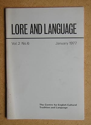 Seller image for Lore and Language. Vol. 2. No. 6. January 1977. for sale by N. G. Lawrie Books