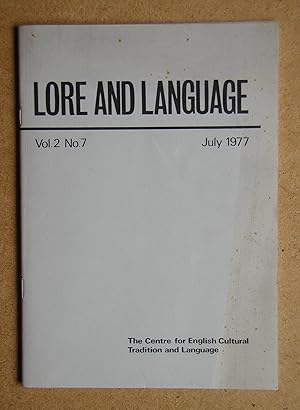 Lore and Language. Vol. 2. No. 7. July 1977.