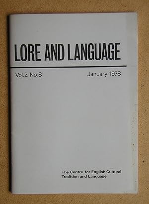 Seller image for Lore and Language. Vol. 2. No. 8. January 1978. for sale by N. G. Lawrie Books