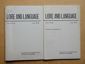 Lore and Language. Vol. 2. No. 9. July 1978. Plus Reviews Supplement.