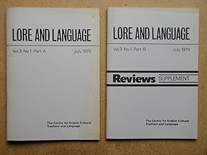 Seller image for Lore and Language. Vol. 3. No. 1. Part A & B (Review Supplement) July 1979. for sale by N. G. Lawrie Books