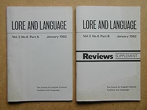 Lore and Language. Vol. 3. No. 6. Part A & B (Review Supplement) January 1982.