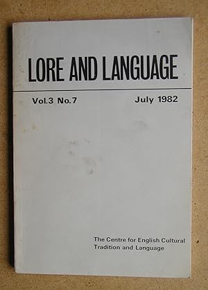 Lore and Language. Vol. 3. No. 7. July 1982.