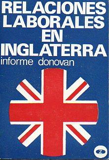 Bild des Verkufers fr RELACIONES LABORALES EN INGLATERRA. Trad. N. c. zum Verkauf von angeles sancha libros