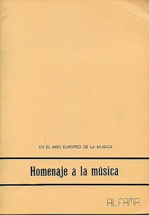 Bild des Verkufers fr HOMENAJE A LA MSICA EN EL AO EUROPEO DE LA MSICA. zum Verkauf von angeles sancha libros