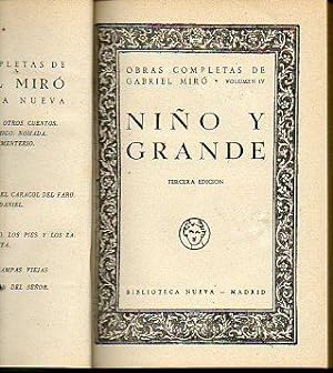 Imagen del vendedor de NIO Y GRANDE. Obras Completas de G. Mir. Vol. IV. 3 ed. a la venta por angeles sancha libros