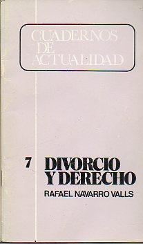 Image du vendeur pour DIVORCIO Y DERECHO. mis en vente par angeles sancha libros